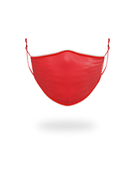 ADULT VERTICAL SHARK (RED) FORM-FITTING FACE MASK