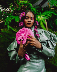 NEW YORK BOTANICAL GARDEN COLLAB - PINK BLOOM SHOULDER BAG