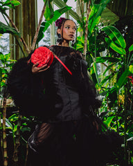 NEW YORK BOTANICAL GARDEN COLLAB - CRIMSON BLOOM SHOULDER BAG