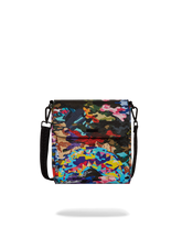 SLICED AND DICED CAMO MESSENGER SLING BAG