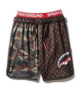 KIDS CHECKS & CAMO SWIM TRUNKS