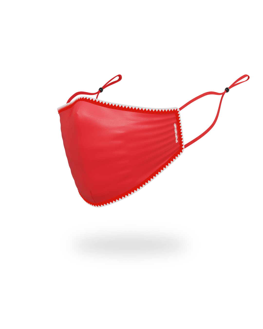 ADULT VERTICAL SHARK (RED) FORM-FITTING FACE MASK