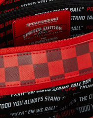 SHARKS IN PARIS RED TOILETRY AKA MONEY BAGS