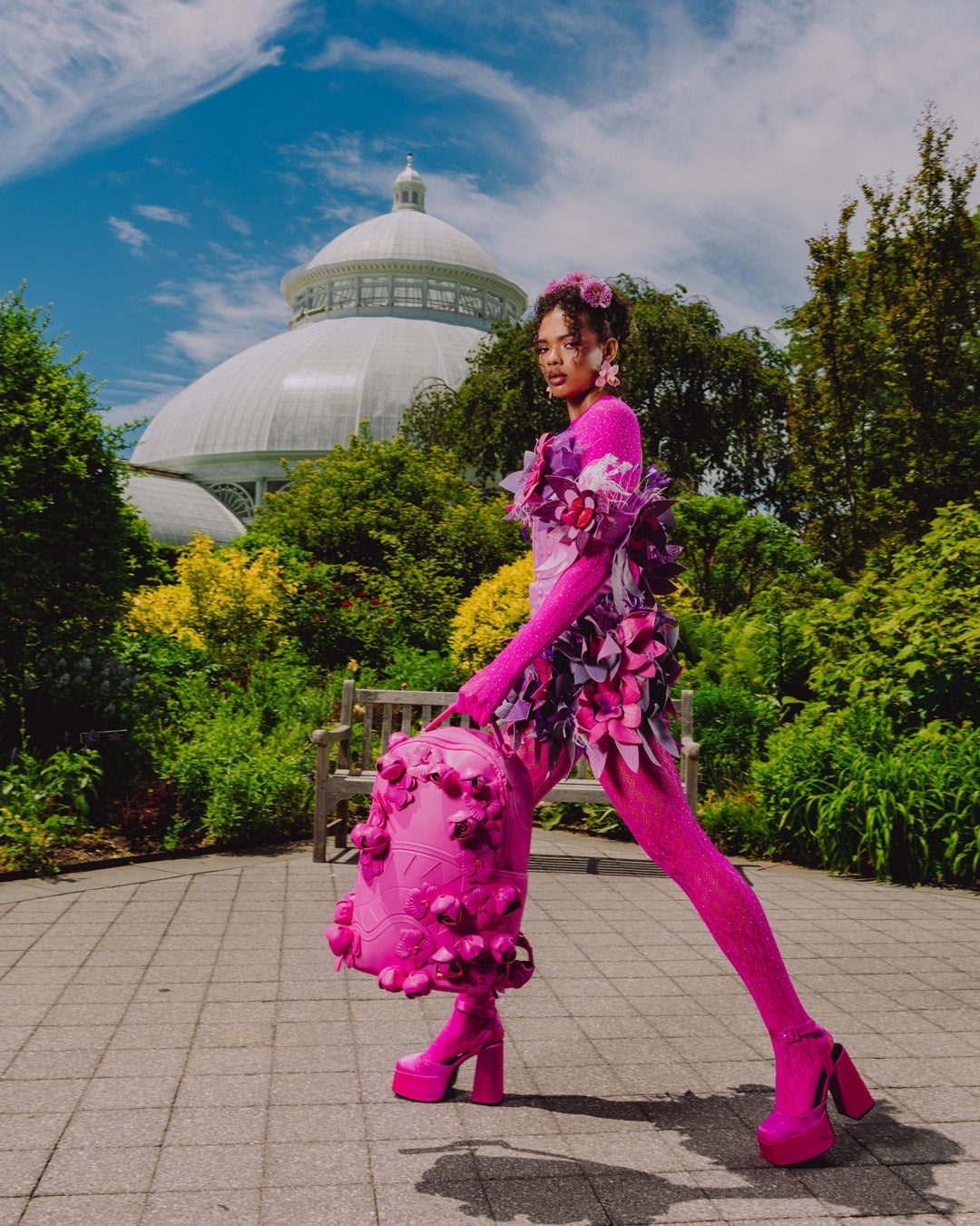 NEW YORK BOTANICAL GARDEN COLLAB - ROSE SCULPTURE BACKPACK