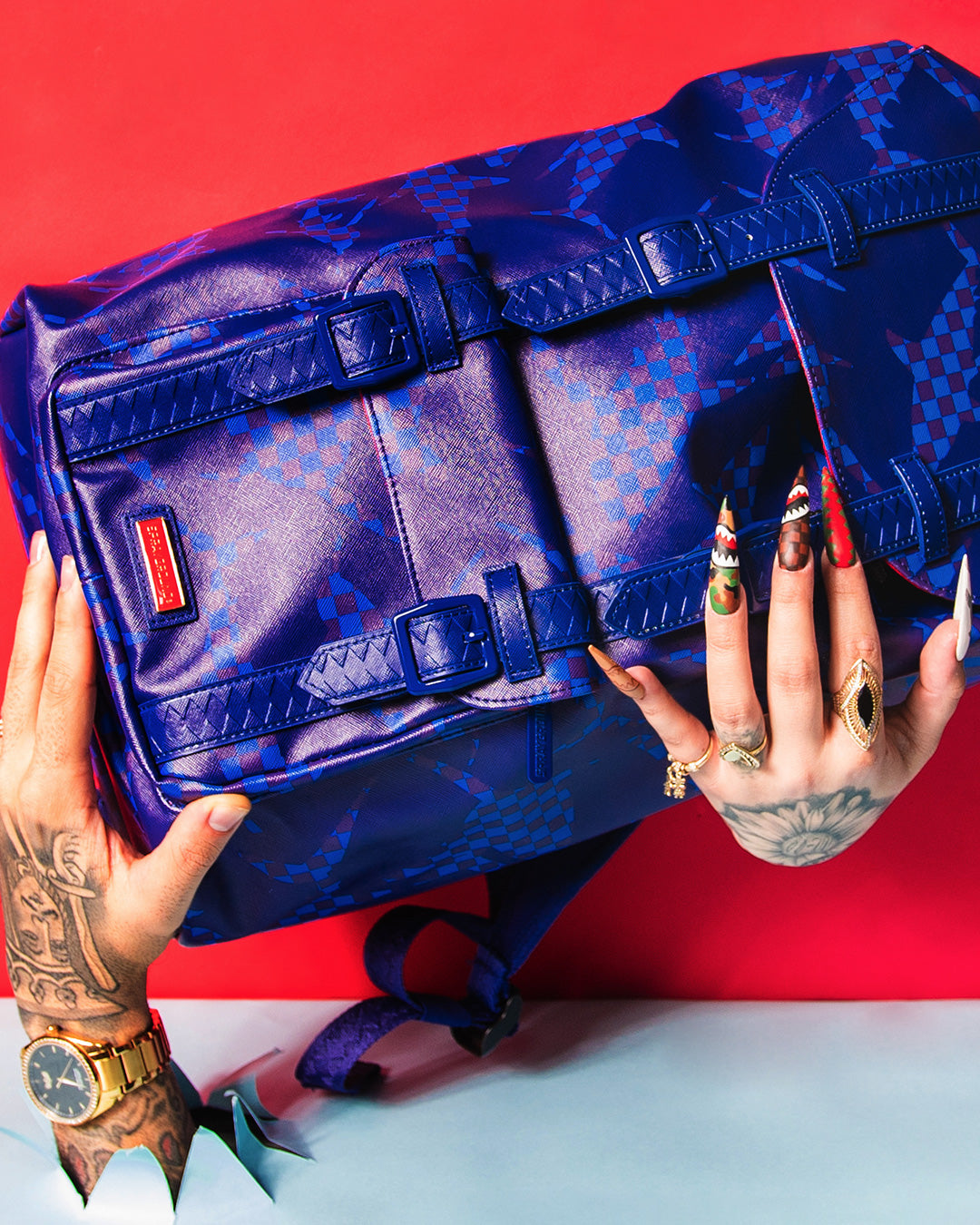 SHARK CHECK (BLUE) HILLS BACKPACK