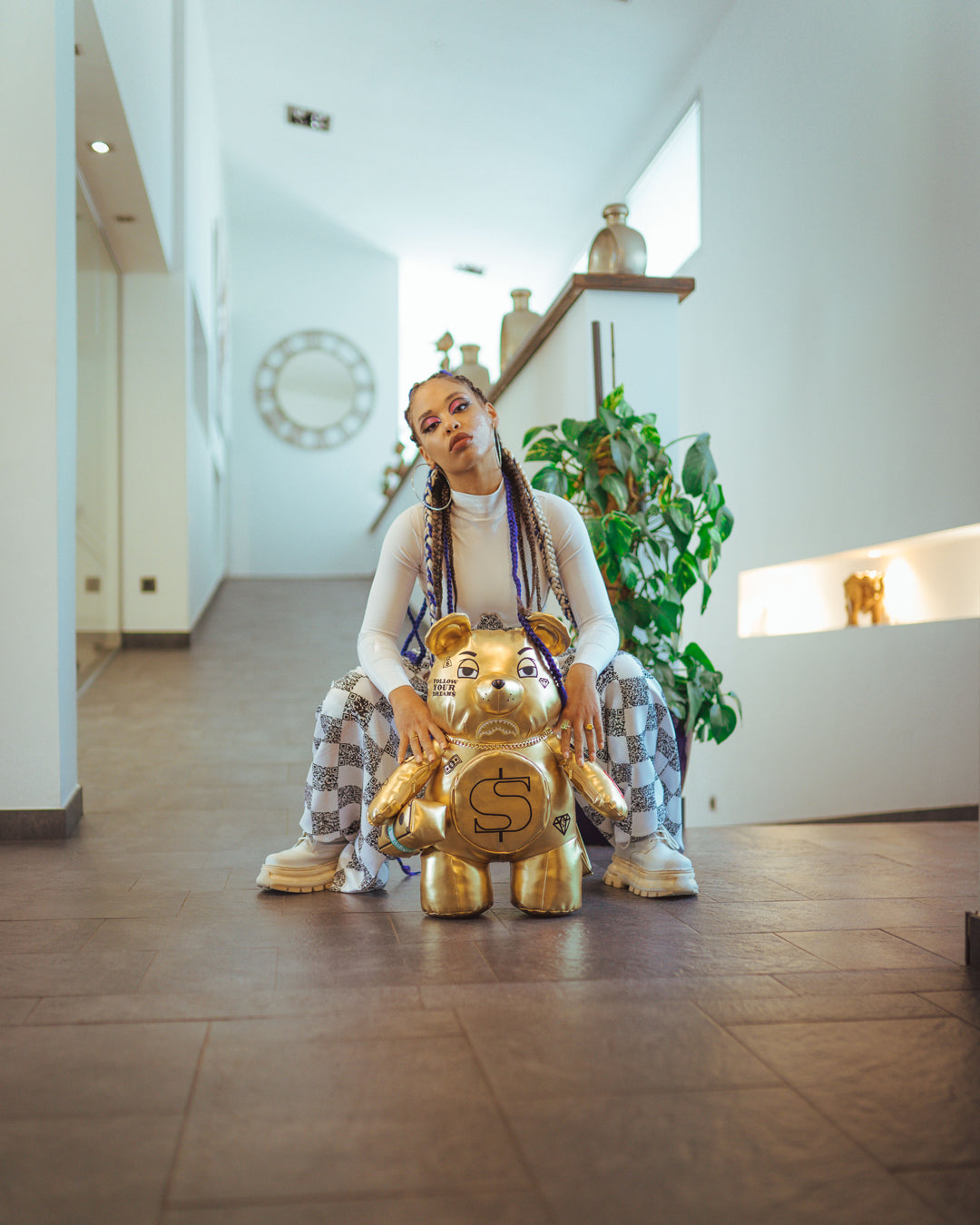 GOLD RUSH MONEYBEAR TEDDYBEAR BACKPACK