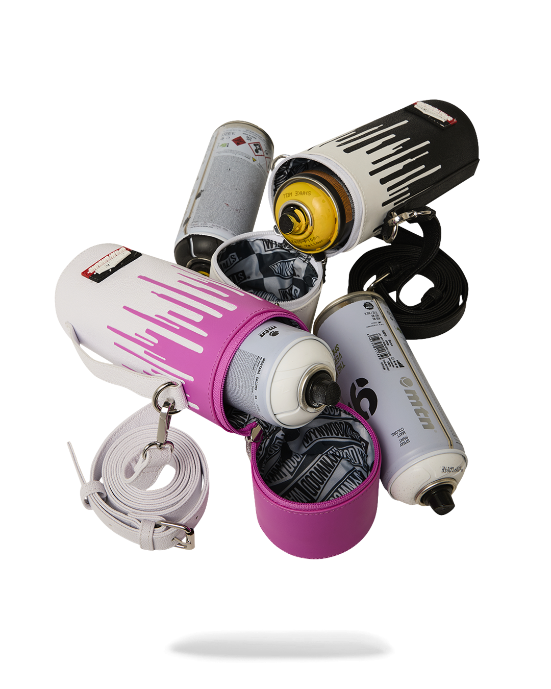 WYNWOOD WALLS COLLAB WATER BOTTLE OR SPRAYCAN HOLDER (BLK/WHT)