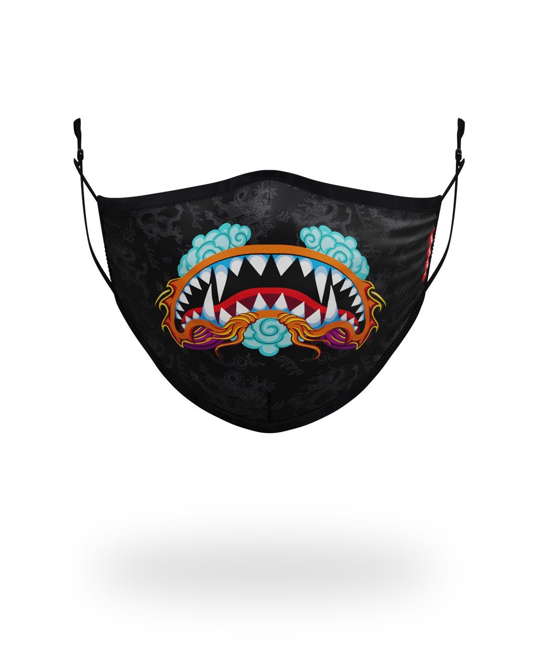 ADULT DRAGON SHARK FORM FITTING FACE MASK